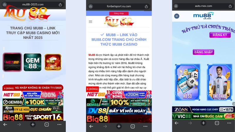 Chú ý các địa chỉ giả mạo Mu88